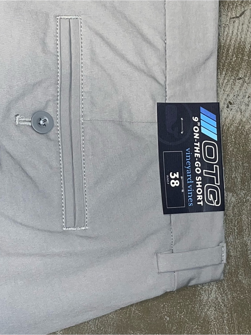Vineyard Vines OTG On The Go 9” Gray Khaki Shorts Casual NWT Men’s 38 - Picture 6 of 7